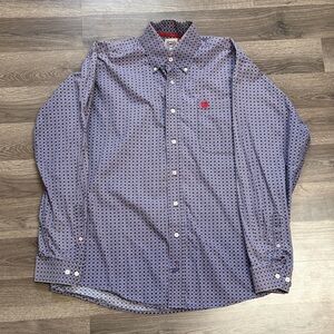 Men's Blue Patterned Shirt